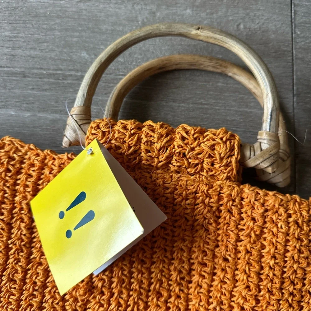 Orange Fringe Tote Bag - Picture 3 of 3